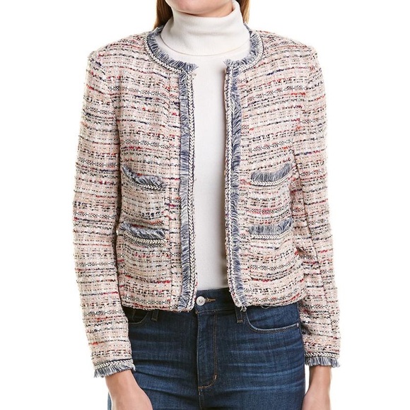 525 America Jackets & Blazers - Tweed Jacket in Pink Womens Size XS 525 America